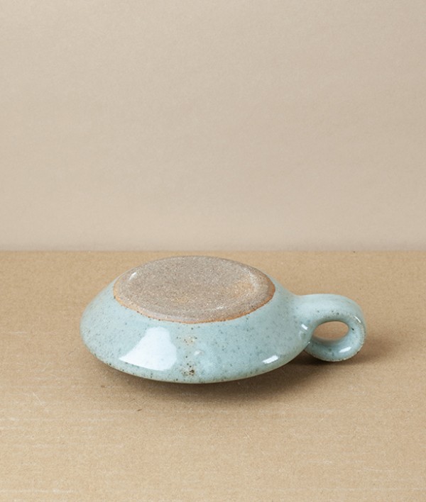Simon Horton Candle Holder, Stoneware, Blue