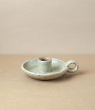 Simon Horton Candle Holder, Stoneware, Ash