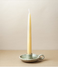 Simon Horton Candle Holder, Stoneware, Ash