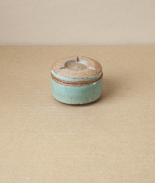 Simon Horton Incense Box, Stoneware, Blue