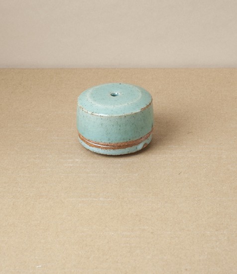 Simon Horton Incense Box, Stoneware, Blue