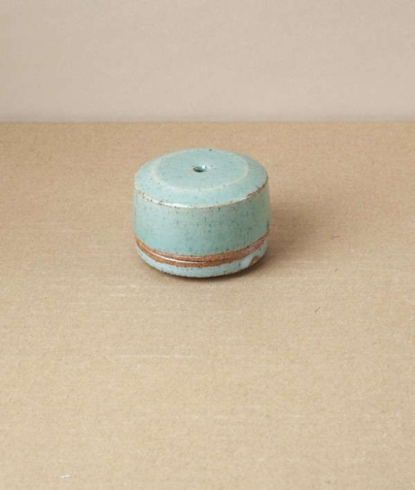 Simon Horton Incense Box, Stoneware, Blue