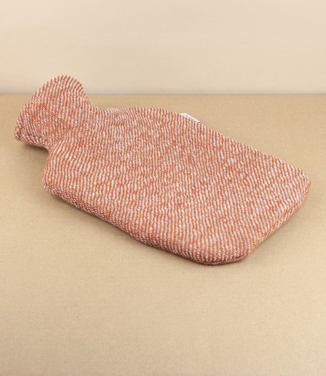 Finnish Wool Covered Hot Water Bottle, Cinnamon
