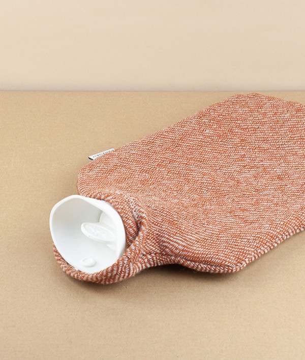 Finnish Wool Covered Hot Water Bottle, Cinnamon