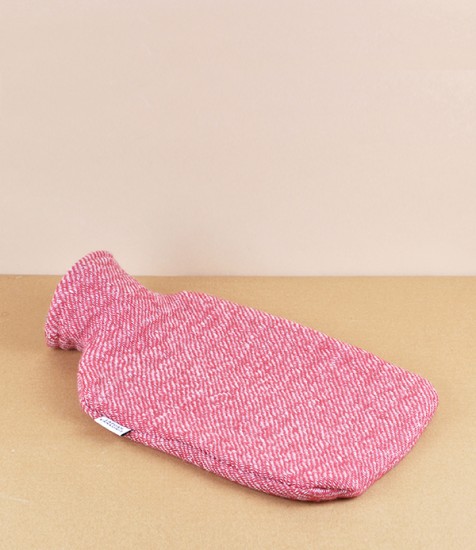 Finnish wool hot water bottle, Lingonberry