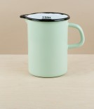 Hungarian Enamel Measuring Jug, Pistachio