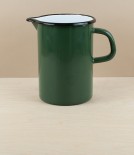 Hungarian Enamel Table Jug, Dark Green