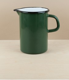 Hungarian Enamel Table Jug, Dark Green