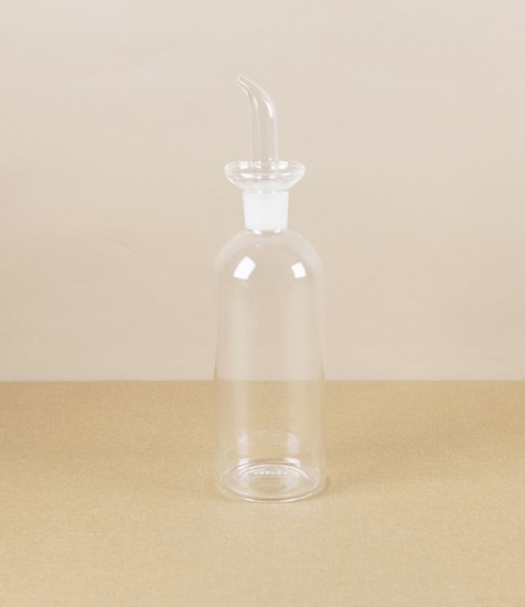 Spanish Cylindrical Oil Cruet or Pourer, Glass, 0.5L