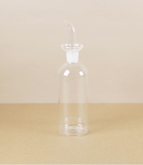 Spanish Cylindrical Oil Cruet or Pourer, Glass, 0.5L