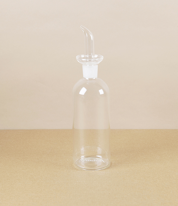 Spanish Cylindrical Oil Cruet or Pourer, Glass, 0.5L