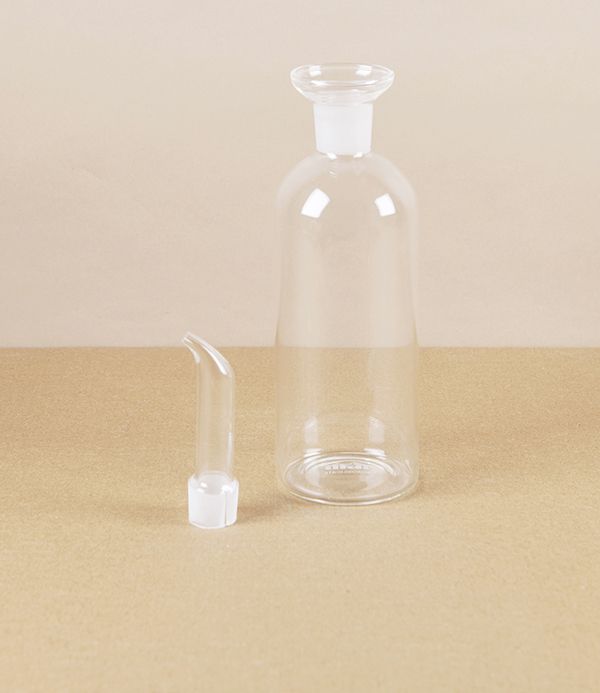 Spanish Cylindrical Oil Cruet or Pourer, Glass, 0.5L