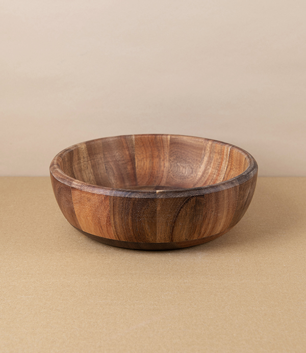 Spanish Serving or Pasta Bowl, Acacia Wood, 20cm 