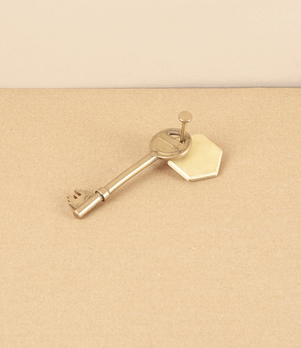 I-Hada Futagami Plate Key Ring, Hexagon