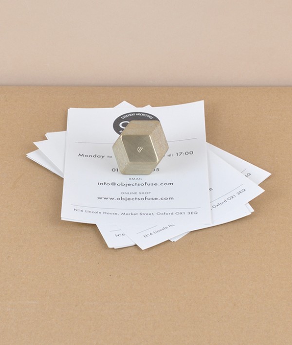 I-hada Sand Cast Brass Paper Weight, Rhombus