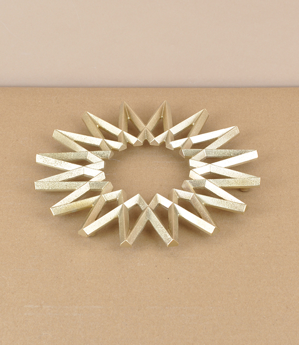 I-Hada Sand Cast brass trivet, Ginga / Galaxy