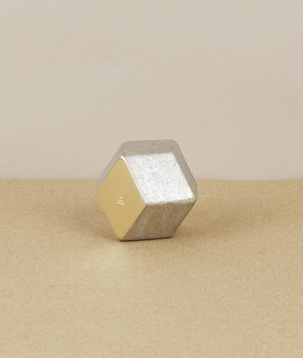 I-hada Sand Cast Brass Paper Weight, Rhombus
