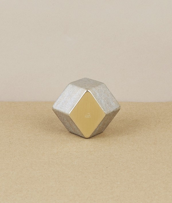 I-hada Sand Cast Brass Paper Weight, Rhombus