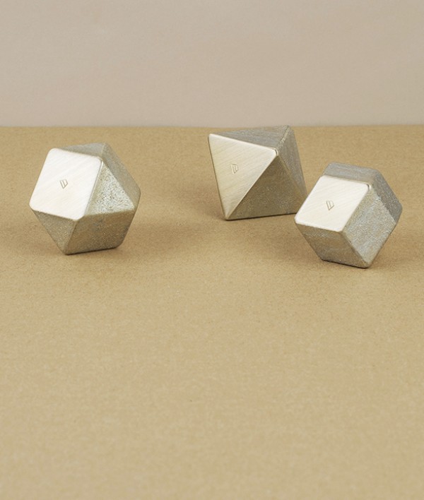 I-hada Sand Cast Brass Paper Weight, Rhombus