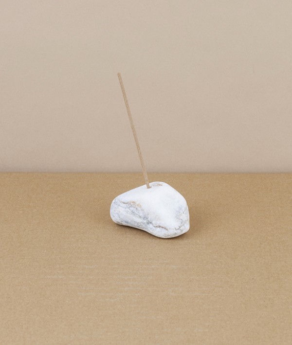 White Stone Incense Holder