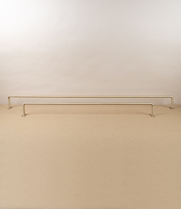 Brass Hanging Rail for Towels & Linens, Medium