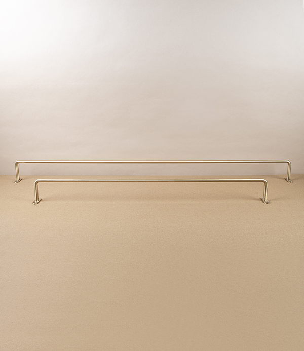 Brass Hanging Rail for Towels & Linens, Large