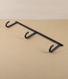 Iron Rod Wall-Mounted Hanging Rack, Triple Hook
