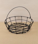 Iron Wire Round Basket, 21cm Diameter