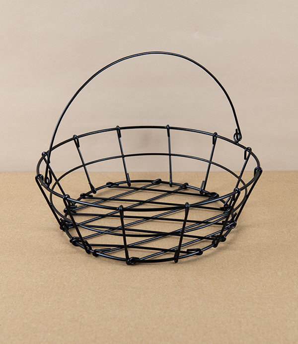 Iron Wire Round Basket, 21cm Diameter