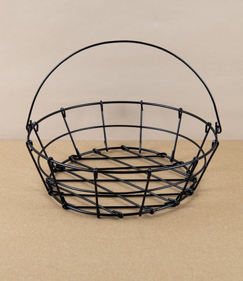 Iron Wire Round Basket, 21cm Diameter