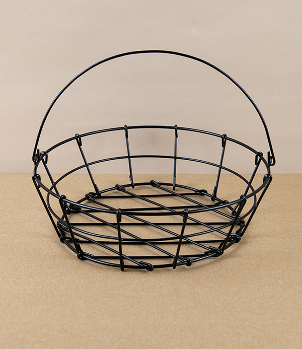Iron Wire Round Basket, 21cm Diameter