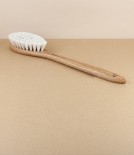 Swedish large bathing brush, oiled oak & horsehair