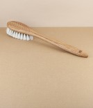 Swedish large bathing brush, oiled oak & horsehair