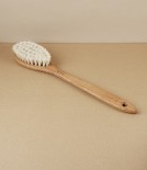 Swedish Long Handled Bathing Brush, Oiled Oak, Horsehair & Tampico