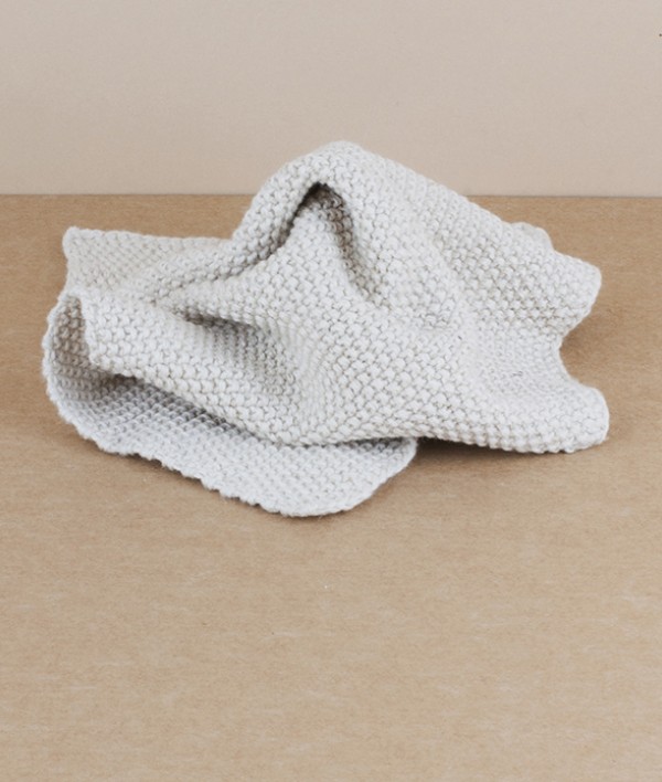 Knitted Household Cloth, Natural