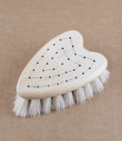 Swedish heart-shaped baby brush, goat hair