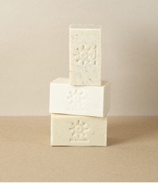 Set of three Swedish soaps, Carrot, Almond, Apricot Scrub