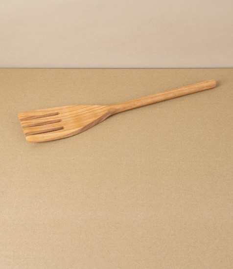 Cooking or Serving Fork, Cherry Wood, Italy
