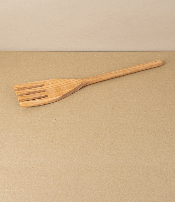 Cooking or Serving Fork, Cherry Wood, Italy