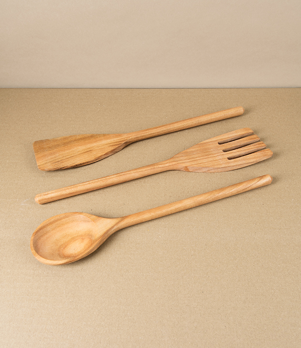 Cooking or Serving Fork, Cherry Wood, Italy