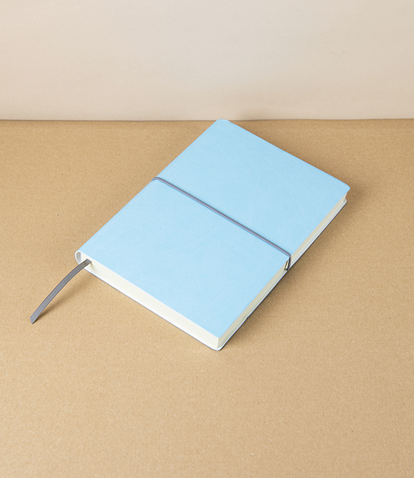 Italian Daily Diary with Elastic, 2026, A5, Light Blue