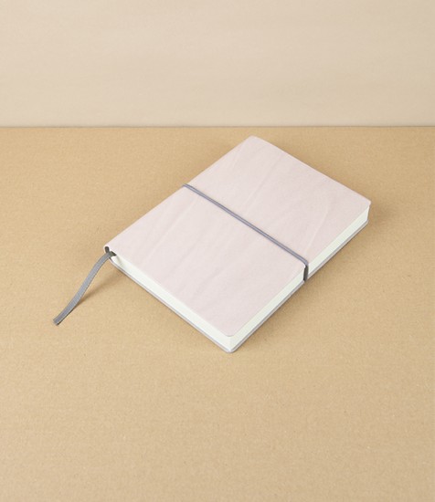 Italian Notebook with Elastic, B6, Plain, Rose