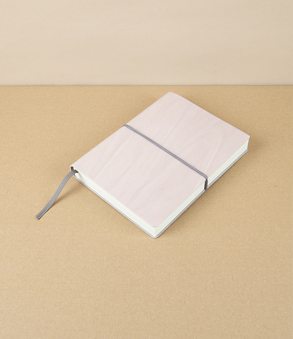 Italian Notebook with Elastic, B6, Plain, Rose