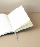 Italian notebook with elastic, B6, Blank, Green