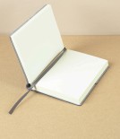 Italian Pocket notebook with elastic, Plain, Blue