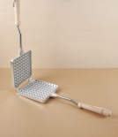 Italian Stovetop Waffle Iron with Wooden Handle