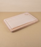Italian Rectangular Cutting Board with Juice Groove, Beech heartwood