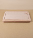 Italian Rectangular Cutting Board with Juice Groove, Beech heartwood