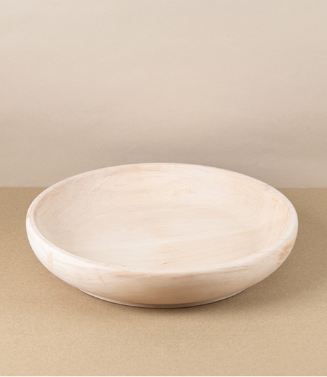 Italian Beechwood Serving Bowl, 30cm