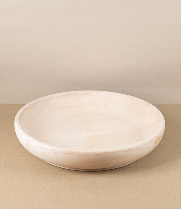 Italian Beechwood Serving Bowl, 30cm